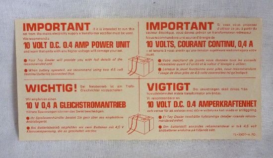 Picture of Matchbox Motorway Power Unit Leaflet [B]