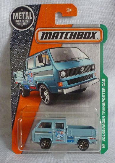 Picture of Matchbox MB95 Volkswagen Transporter Cab Pale Blue Long Card Plain