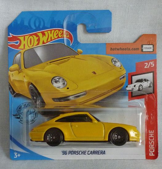 Picture of HotWheels '96 Porsche Carrera Yellow "Porsche" 2/5 Short Card