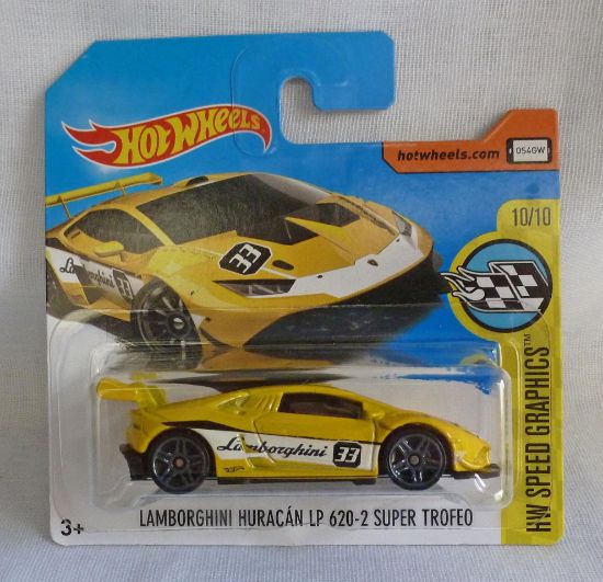 Picture of HotWheels Lamborghini Huracan LP 620-2 Super Trofeo Yellow "HW Speed Graphics" Short Card