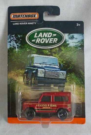 Picture of Matchbox MB118 Land Rover 90 Dark Red Picture Card Box