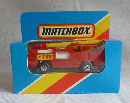 Picture of Lesney Matchbox Blue Box MB22e Blaze Buster with Fire Labels 
