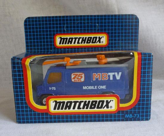 Picture of Matchbox Dark Blue Box MB73 TV Reporter Truck with DO Orange Radar