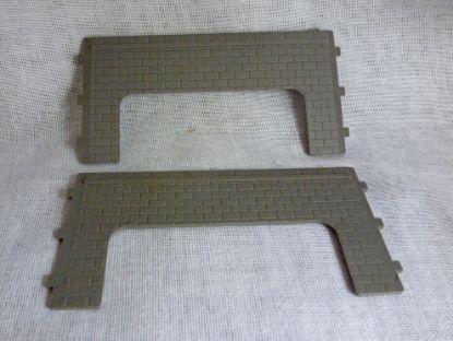 Picture of Matchbox Motorway X-8 Pair of Side Bridge Supports Dark Grey