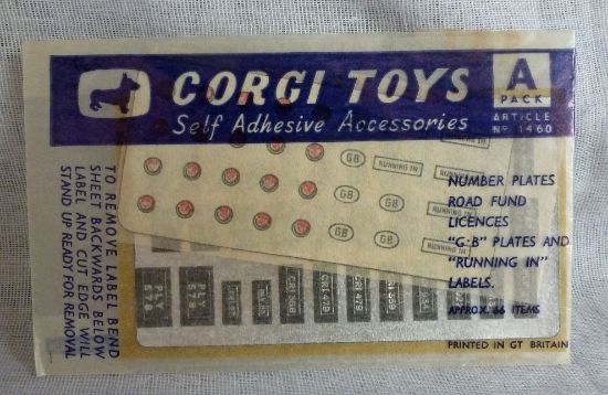 Picture of Corgi Toys 1460 A Pack Self Adhesive Accessories [C]