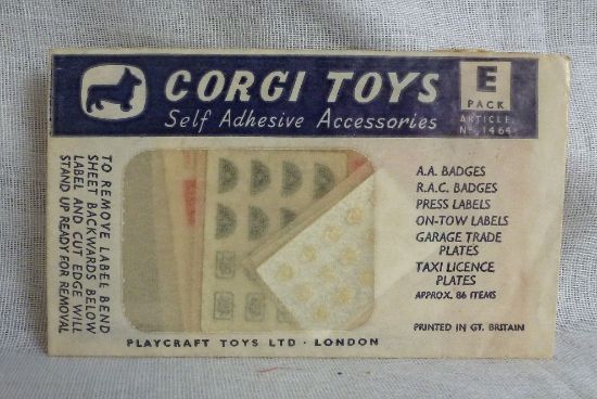 Picture of Corgi Toys 1464 E Pack Self Adhesive Accessories
