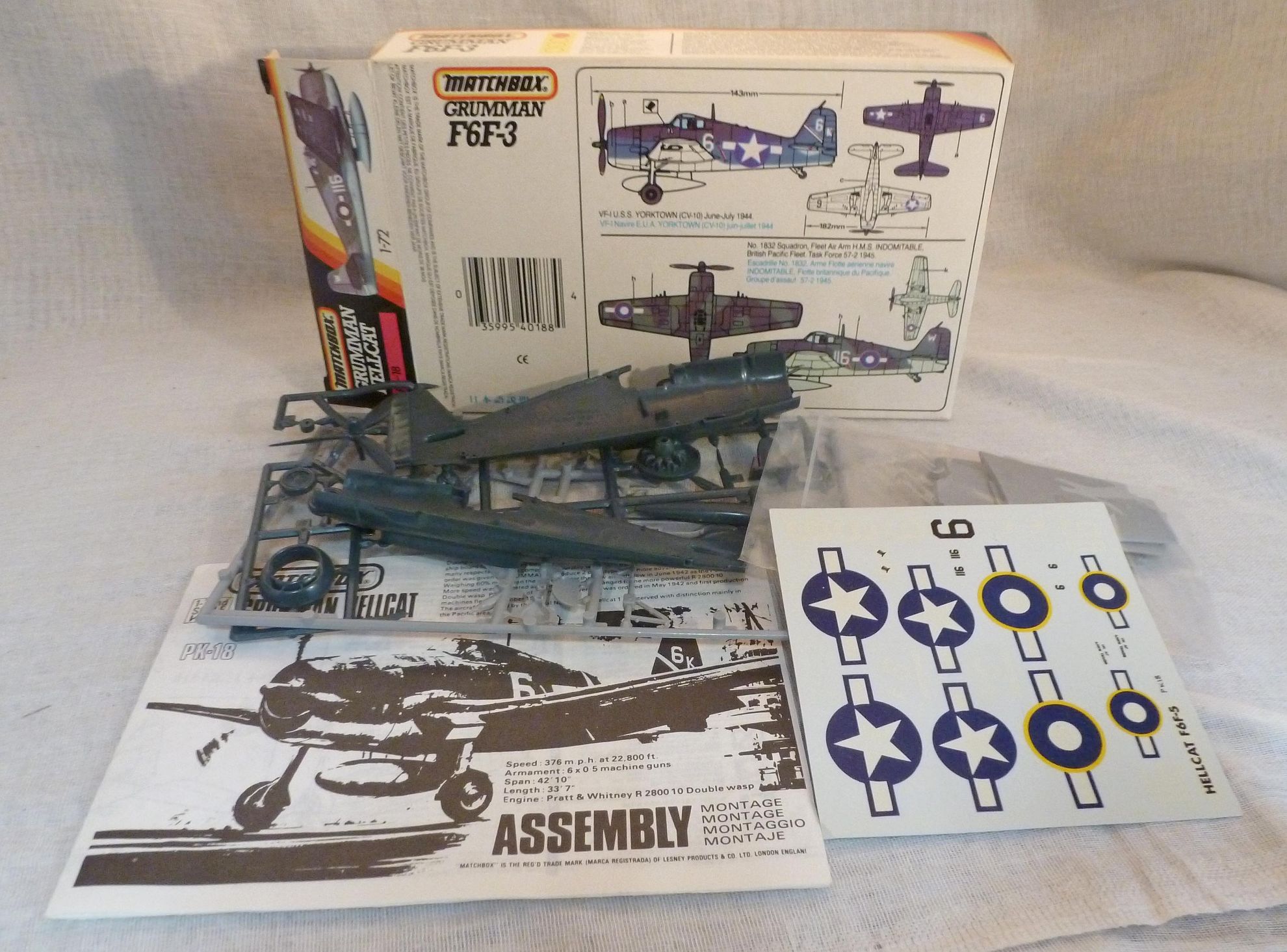 Matchbox 1/72 Scale Heinkel He 115 Plastic Model Airplane Kit – Vintage 1975 PK-401 Unassembled