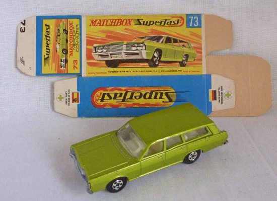 Picture of Matchbox Superfast MB73c Mercury Station Wagon Green G Box with MINT UNFOLDED BOX!