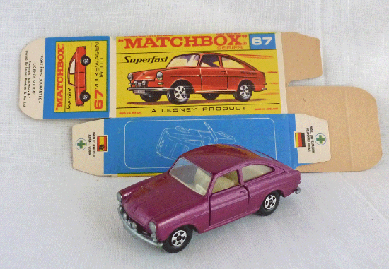 Picture of Matchbox Superfast MB67b Volkswagen 1600TL Purple with MINT UNFOLDED BOX!