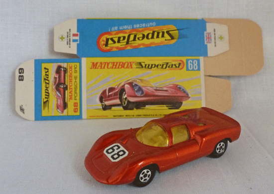 Picture of Matchbox Superfast MB68c Racing Porsche 910 NW with MINT UNFOLDED G BOX!