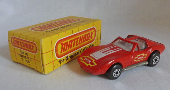 Picture of Matchbox Yellow Box MB58 Corvette Stingray T-Roof Red
