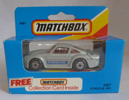 Picture of Matchbox Blue Box MB7 Porsche 959 Light Metallic Grey with 5 Arch Wheels