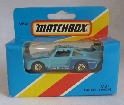 Picture of Matchbox Blue Box MB41 Racing Porsche Blue 