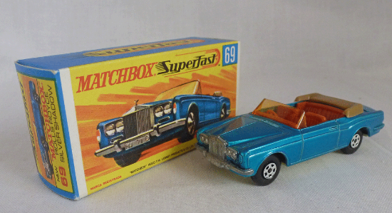 Picture of Matchbox Superfast MB69c Rolls Royce Silver Shadow Blue Vanilla Base