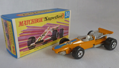 Picture of Matchbox Superfast MB34d Formula 1 Racing Car Orange WW & NW