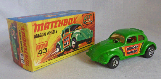 Picture of Matchbox Superfast MB43d VW Dragon Wheels Dark Green i Box