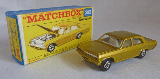 Picture of Matchbox Superfast MB36c Opel Diplomat Light Gold F Box
