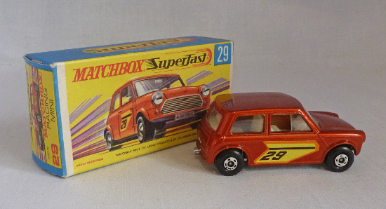 Rockertron Toys. Matchbox Superfast MB29d Racing Mini Darker Bronze G Box
