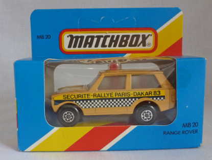 Picture of Lesney Matchbox Blue Box MB20e Range Rover Police Metallic Sand