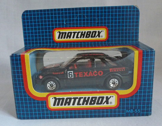 Picture of Matchbox Dark Blue Box MB55 Ford Sierra XR4i Black "Texaco" [Macau Issue]