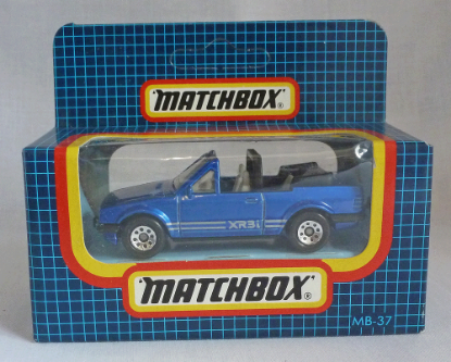Picture of Matchbox Dark Blue Box MB37 Ford Escort XR3i Cabriolet Blue