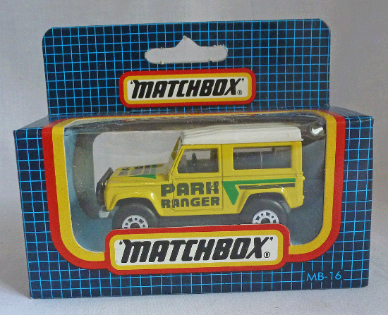 Picture of Matchbox Dark Blue MB16 Land Rover Yellow "Park Ranger " 