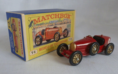 Picture of Matchbox Models of Yesteryear Y-6b Supercharged Bugatti Red E Box