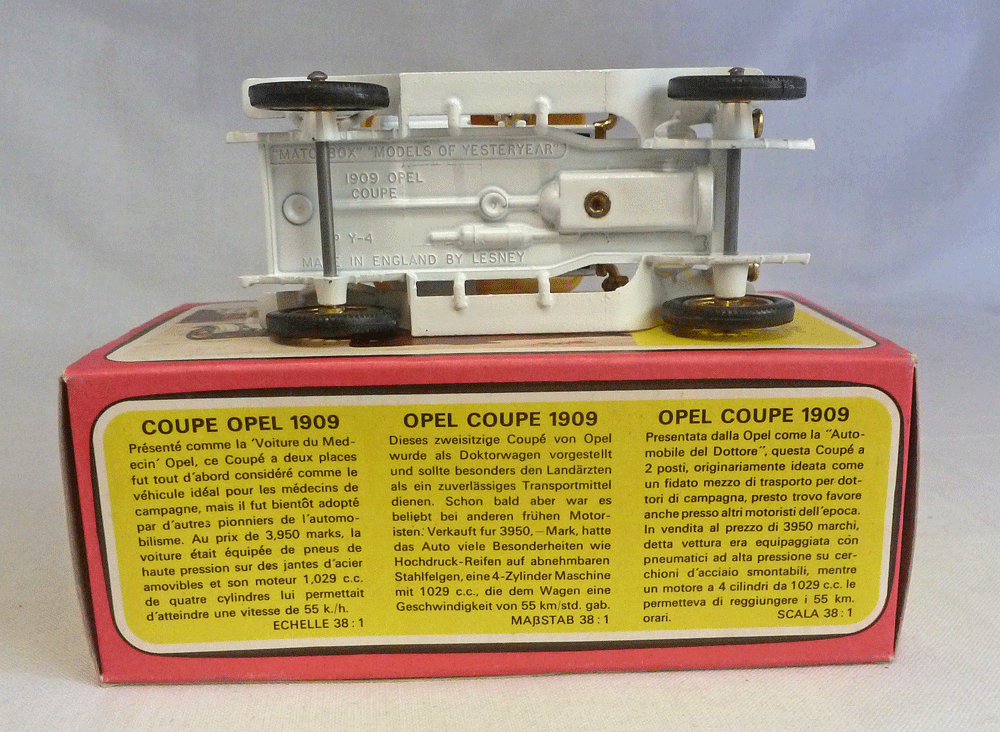 Matchbox Models Of Yesteryear – Opel Coupé 1909 – Édition Limitée 1984 – Rouge