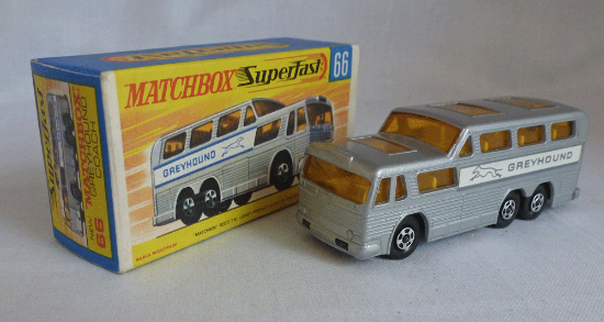 Picture of Matchbox Superfast MB66c Greyhound Coach with Black Base G Box