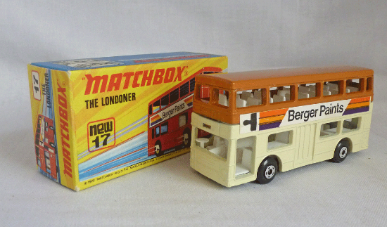 Picture of Matchbox Superfast MB17f Londoner Bus Berger Paints CREAM/TAN