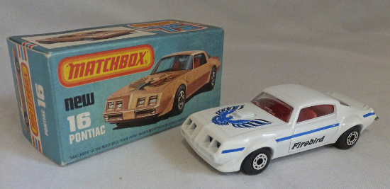 Picture of Matchbox Superfast MB16f Pontiac Firebird White with Silver Base