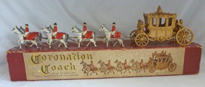 Picture of Early Lesney Toys Large Coronation Coach Gold with Queen Figure