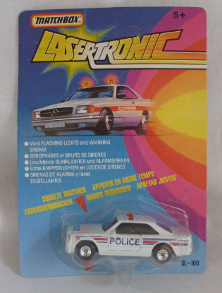 Picture of Matchbox Lasertronic MB43 AMG Mercedes White Police