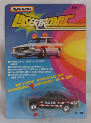 Picture of Matchbox Lasertronic MB43 AMG Mercedes Black Pace Car