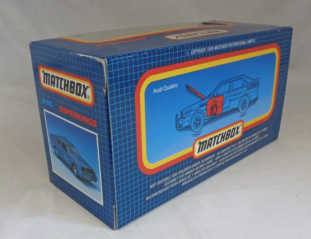 MATCHBOX SUPER KINGS K 95 Audi Quattro. Vintage. Mint in Box