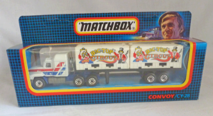 Picture of Matchbox Convoy CY28 Mack Container Truck "Big Top Circus" White Cab