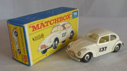Picture of Matchbox Toys MB15d Volkswagen 1500 Saloon Pale Cream with 137 Labels