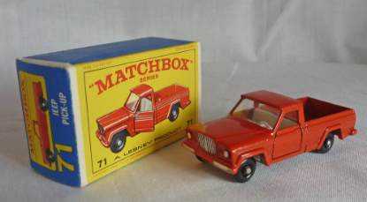 Picture of Matchbox Toys MB71b Jeep Gladiator White Interior E4 Box