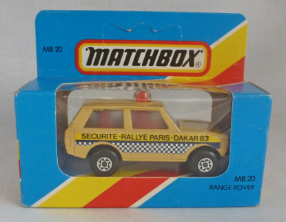 Picture of Lesney Matchbox Blue Box MB20e Range Rover Police Sand