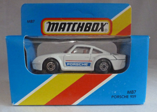 Picture of Matchbox Blue Box MB7 Porsche 959 White with Chrome 5 Arch Wheels [A]