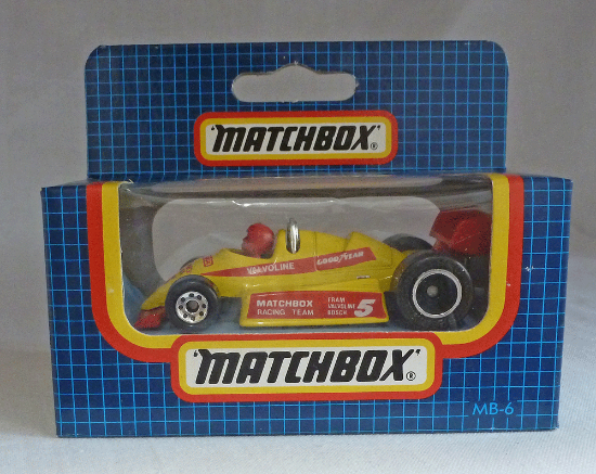 Picture of Matchbox Dark Blue Box MB6 Formula 1 Racing Car Yellow 