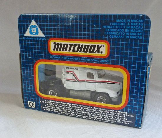 Rockertron Toys. Matchbox Dark Blue Box MB39 Mack CH600 Truck [Macau]