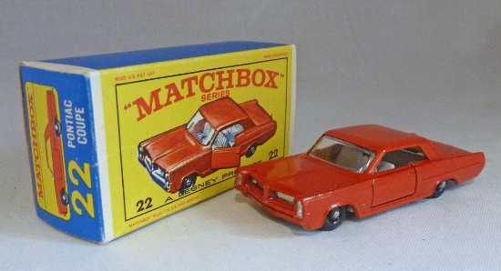 Picture of Matchbox Toys MB22c Pontiac Coupe E4 Box Darker Red