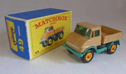 Picture of Matchbox Toys MB49b Unimog Tan/Turquoise 