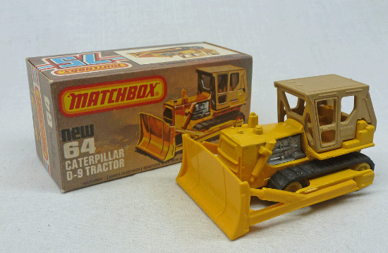 Picture of Matchbox Superfast MB64e Caterpillar Tractor with Lemon Rollers