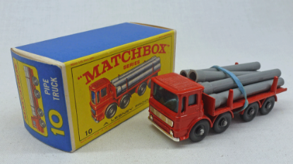 Picture of Matchbox Toys MB10d Leyland Pipe Truck Chrome Grille E Box
