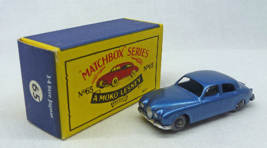 Picture of Moko Lesney Matchbox MB65a Jaguar METALLIC BLUE B5 Box