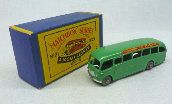 Picture of Moko Lesney Matchbox MB21b Bedford Duple Coach Metal Wheels B2 Box