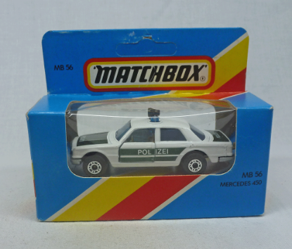 Picture of Lesney Matchbox Blue Box MB56g Mercedes Polizei with Dark Green Tampos