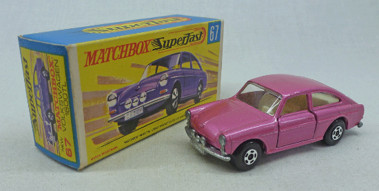 Picture of Matchbox Superfast MB67b Volkswagen 1600TL Pink with Wide Wheels